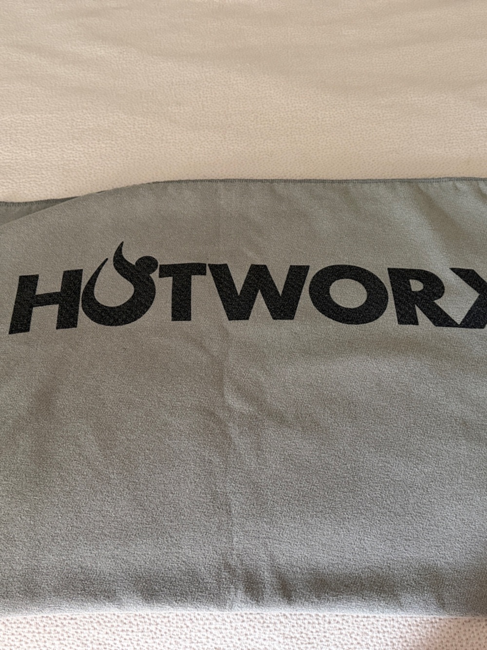 Hotworx yoga towel grey